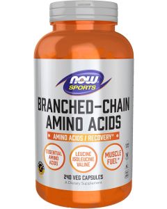 Now Sports Branched Chain Amino Acids Recovery Supplement 240 Veg Caps - supplemynts.com